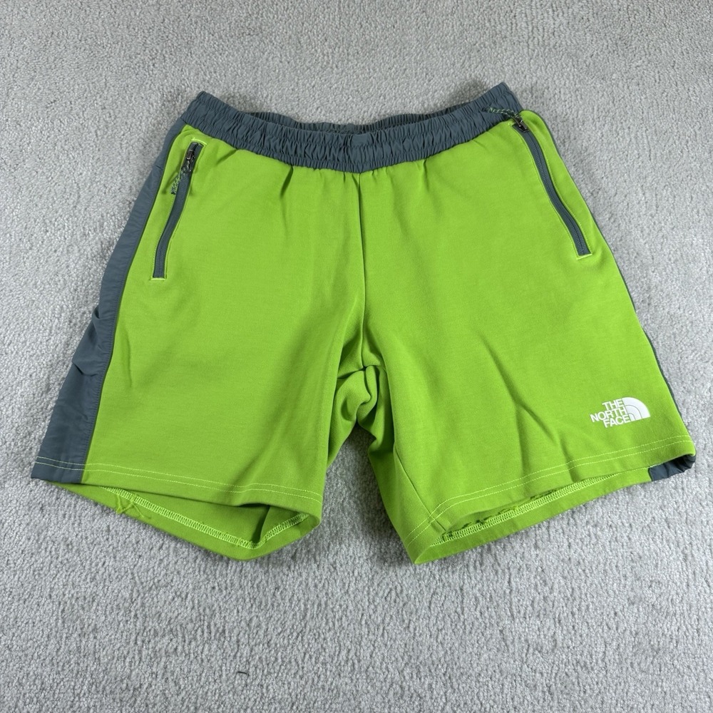 The North Face‎ Shorts Mens Large Green Tech Sweat Athletic Zipper Pockets